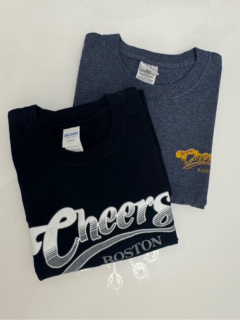 Set of two Men’s Black and blue Cheers Boston' Graphic Tee